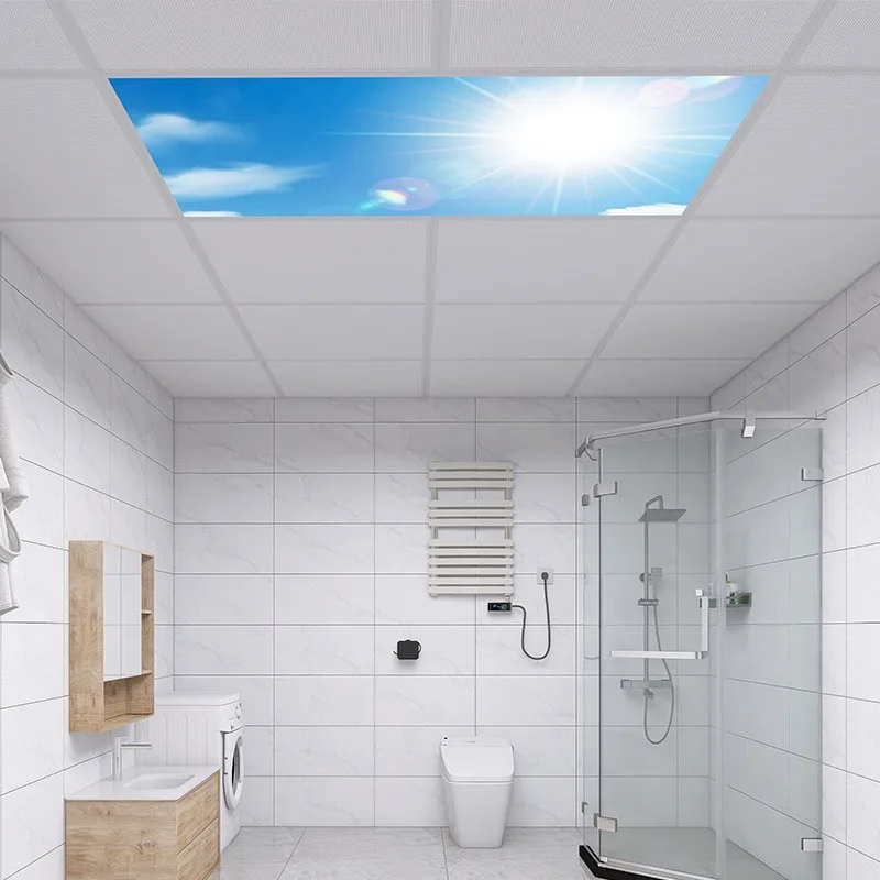 Smart Built-in Sky Simulation Flat Panel LED Ceiling Light Daylight Effect for Office Conference Room Basement Lighting
