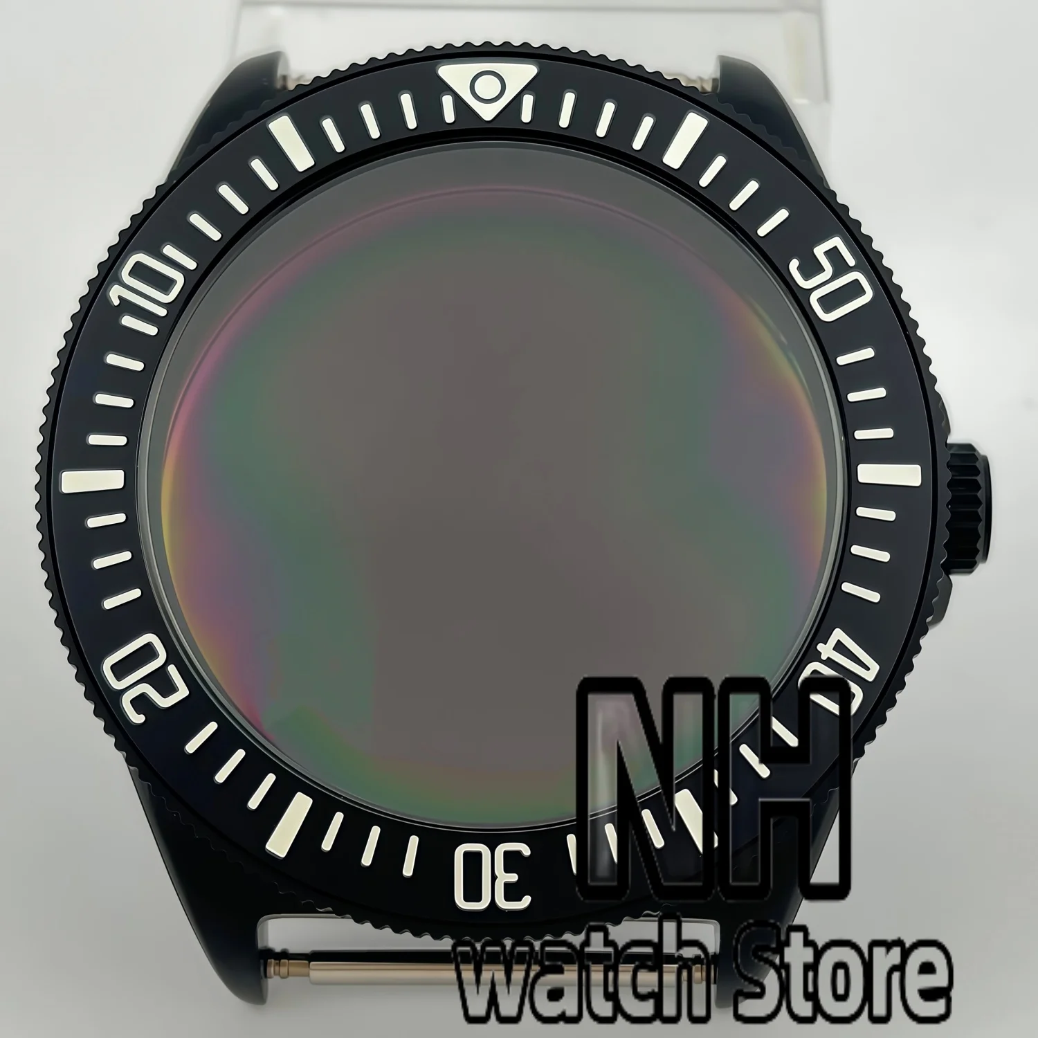 

40mm Tactical Frog Diving Black Matte Watch Case Domed Sapphire Glass Luminous Bezel Fit NH34 NH35 36 ETA2824 PT5000 Movement