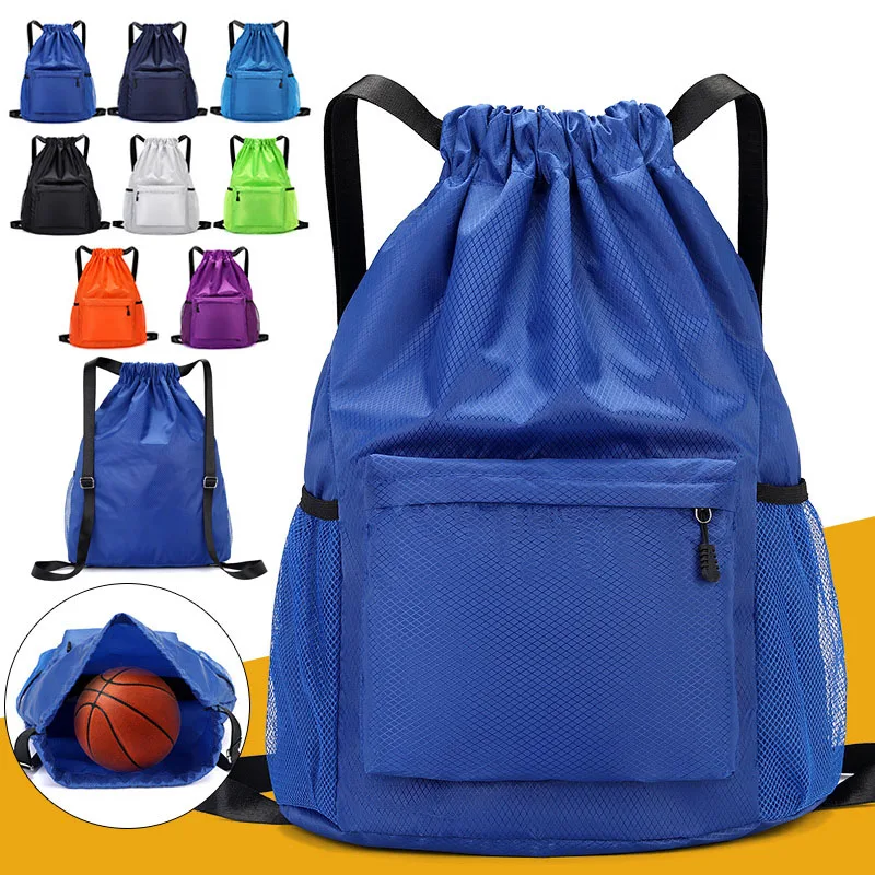 New Foldable Drawstring Backpack Waterproof, Lightweight, Large Capacity Sports Fitness Bag Portable Outdoor Hiking Leisure Bag