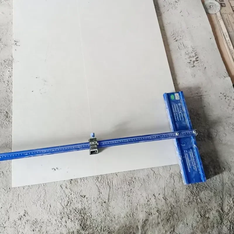 Portable 90 cm T-shaped ceramic tile hand push cutting knife, high-precision bearing cutting knife, for tile paving projects