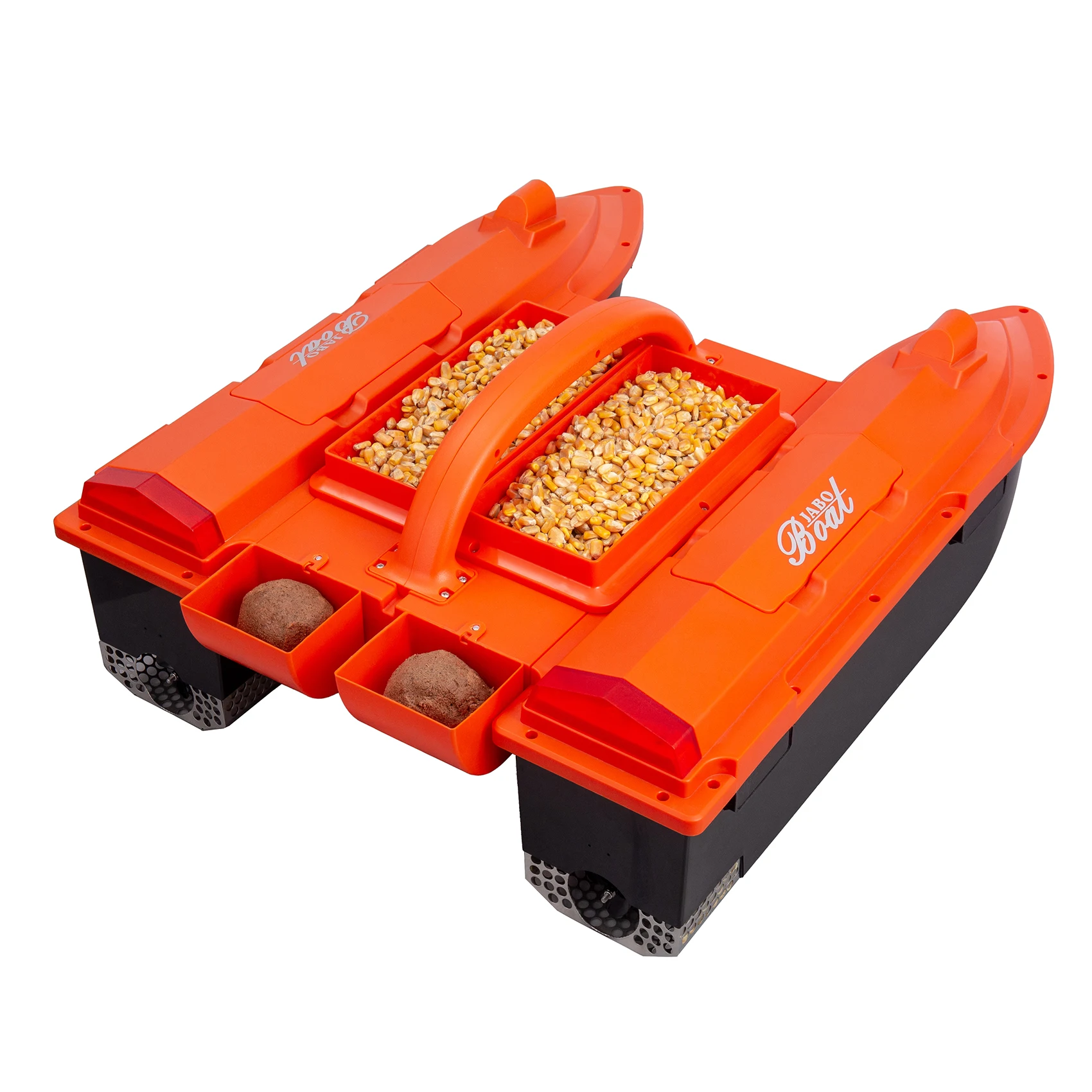 JABO5CG GPS Auto Navigation Bait Boat Fishing Bait Boat Fishing Boat 4 Bait Silos 500m Automatic Advance 11 Languages