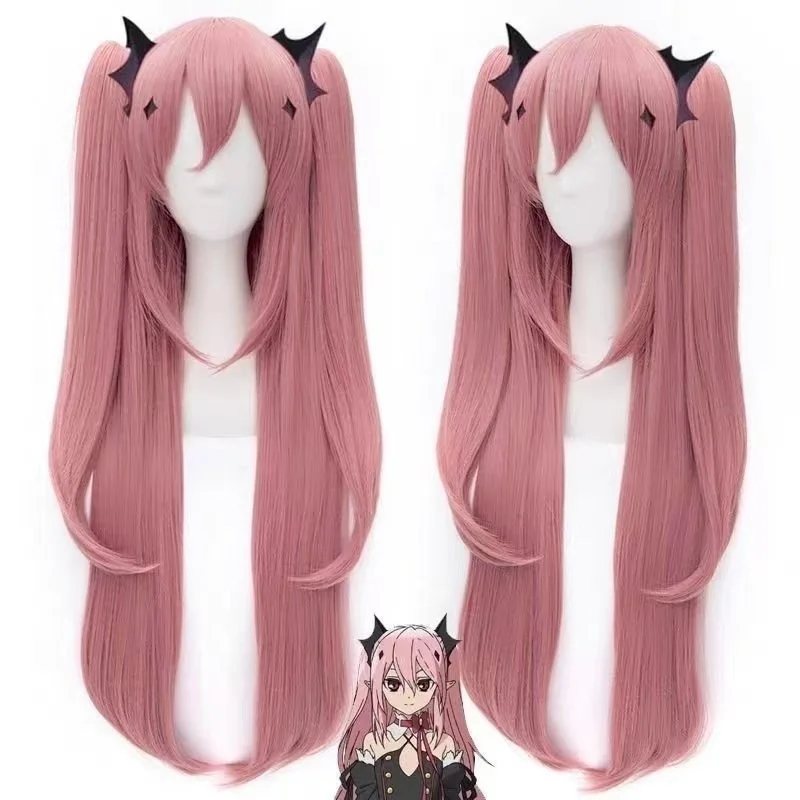 

Парик Kururu Queen of the Dead Kururu, концы хвоста Серафа, розовый тигровый козырек, модный и сладкий