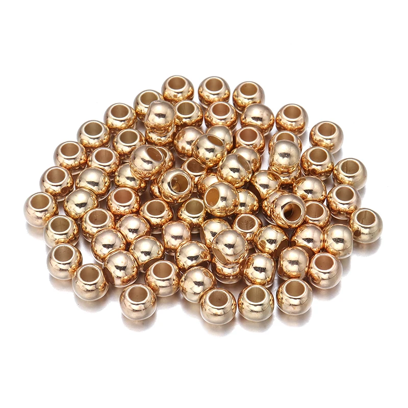 20-100 teile/los CCB Große Loch Perlen 4/5/6/8/10/12/14mm Runde Ball Lose Spacer Perlen Für DIY Schmuck Machen Armband Halskette – Detail 10