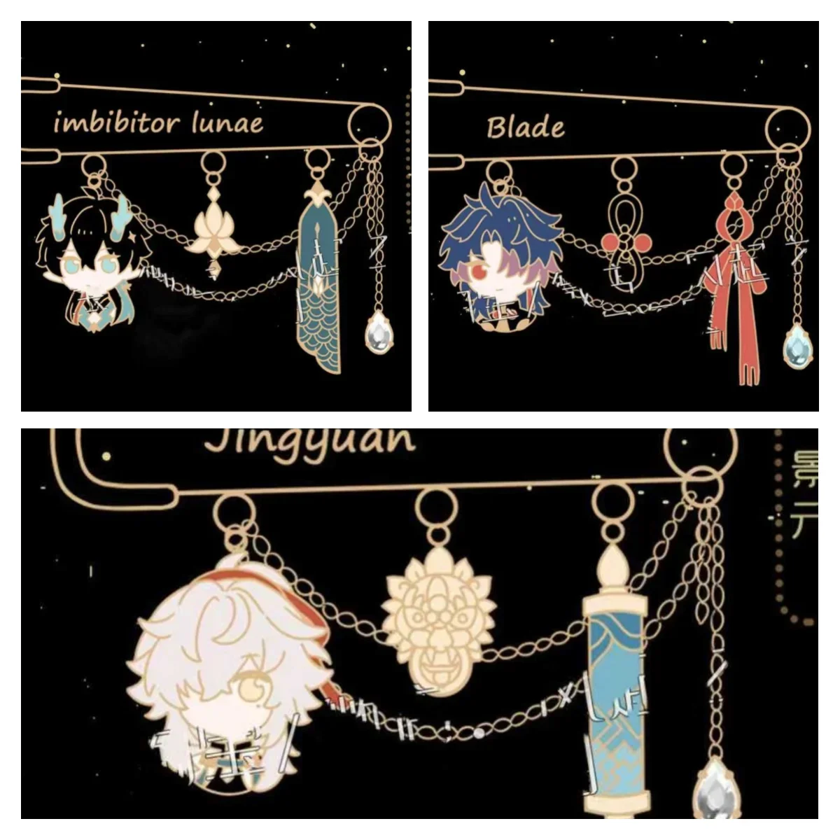   Dan Heng·Imbibitor Lunae Jing Yuan Blade Cosplay Pin mochila colgante Kawaii accesorios mascota recuerdo