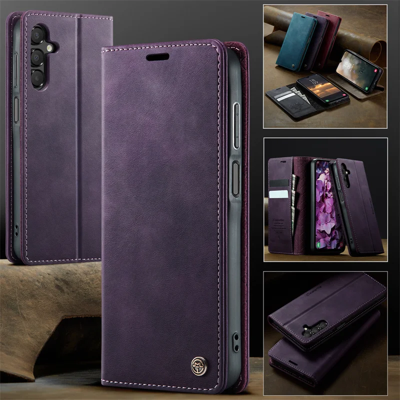 

CaseMe Phone Case Samsung Galaxy A24 25 26 A34 35 36 A52 53 54 55 A56 AHigh Quality Retro Magnetic Flip Leather Phone Cases
