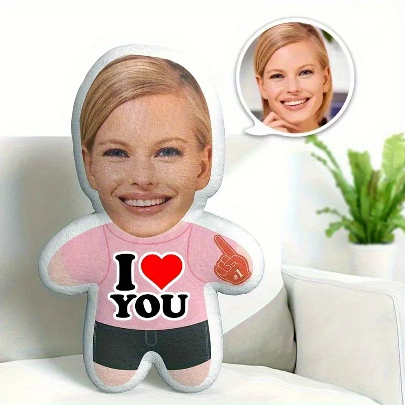 

Customised “I Love You” Printed Face Cushion Anniversaries, Wedding Season, Valentine's Day Gifts