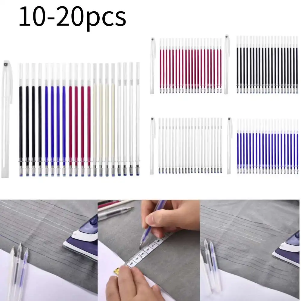 열 지우개 펜, 온도 사라지는 원단 펜, 라인 마킹, DIY 공예 바느질 액세서리, 매직 마커 펜, 10 개, 20 개