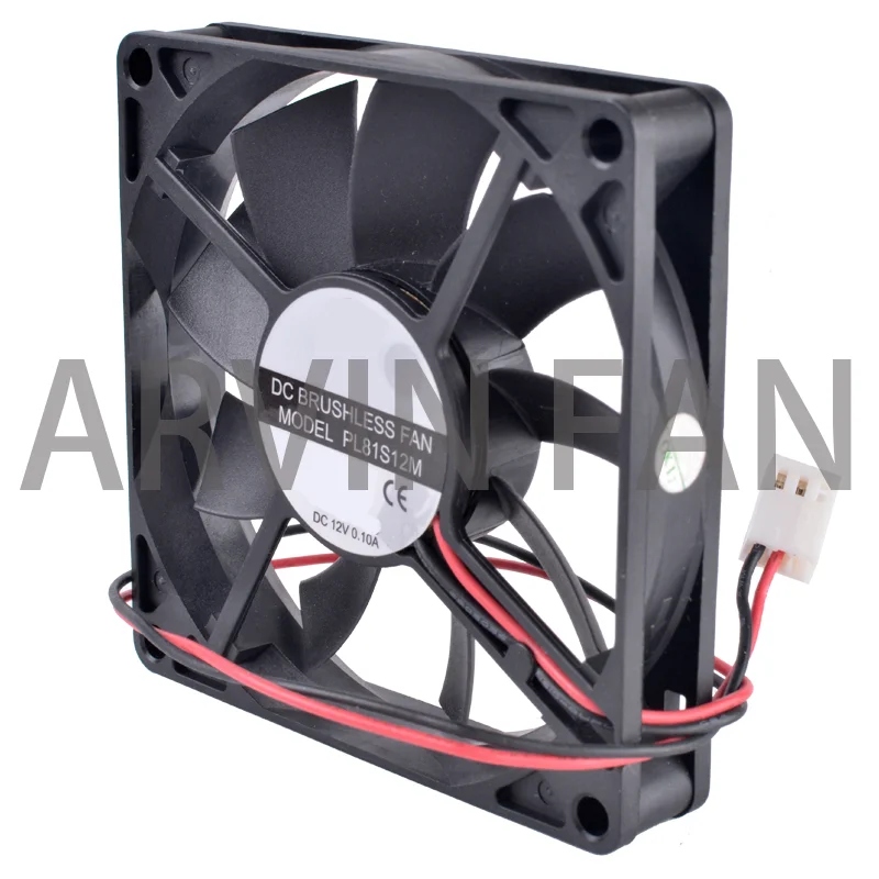 COOLING REVOLUTION PL81S12M 8cm 8015 80mm 12V 0.10A 2-wire 3Pin Computer CPU Chassis Power Cooling Fan