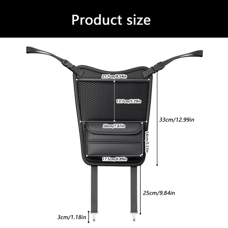 A2UC Leather Universal Fit Car Hanging Organizers with Tissue Holder Multiple Pocket Easy Storage Small Items in Vehicle