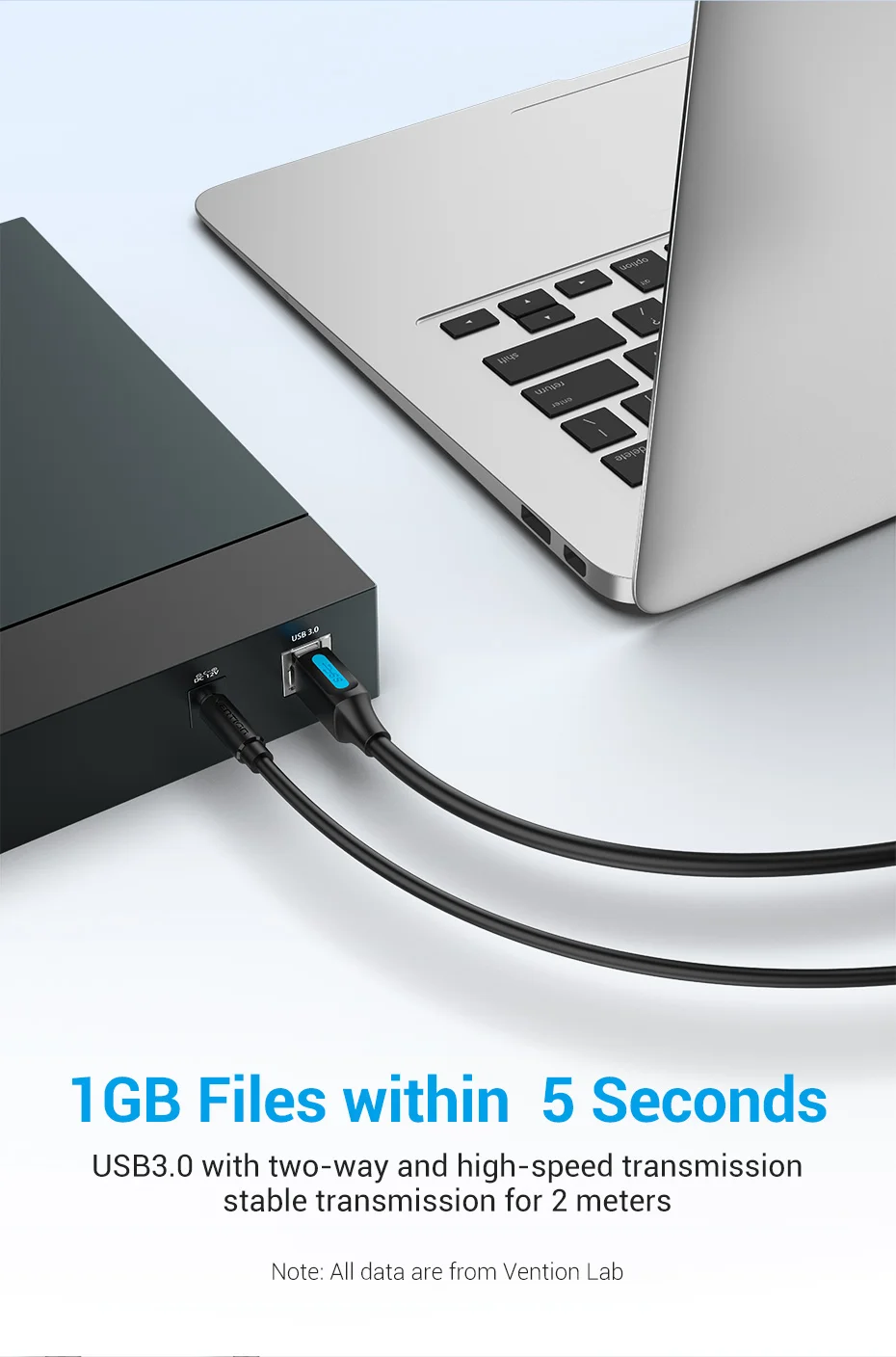Vention USB-Druckerkabel USB 3.0 Typ A Stecker auf B Stecker Kabel für Canon Epson HP ZJiang Etikettendrucker DAC USB-Drucker 0,5 m-3 m – Detail 3