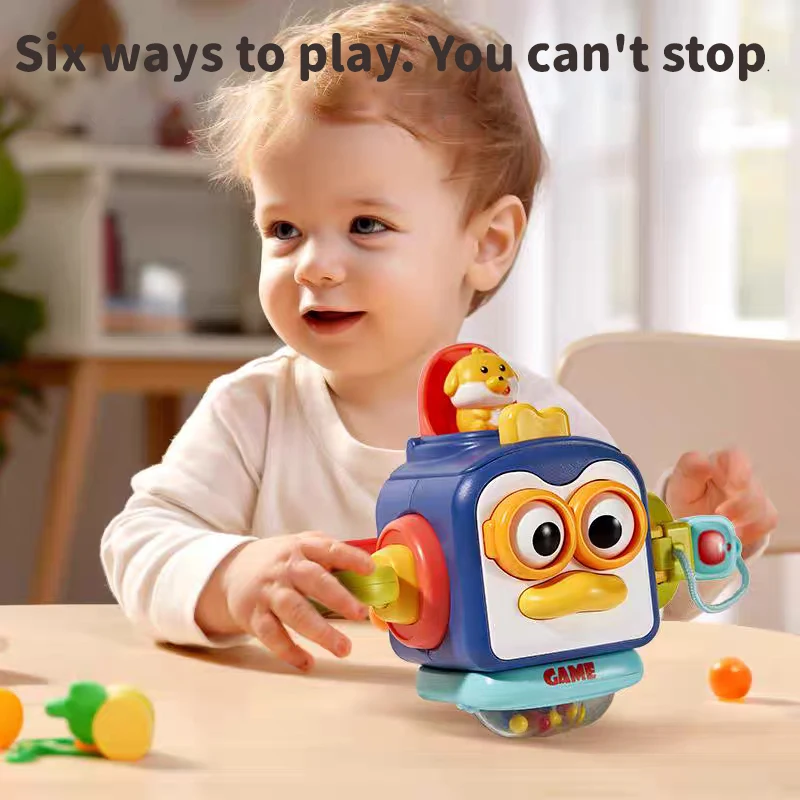 Montessori Toddlers Activity Toys Baby Educational Learning Busy Cube Sensory Toys Lock Box Fine Motor Skill Travel Toys Gifts