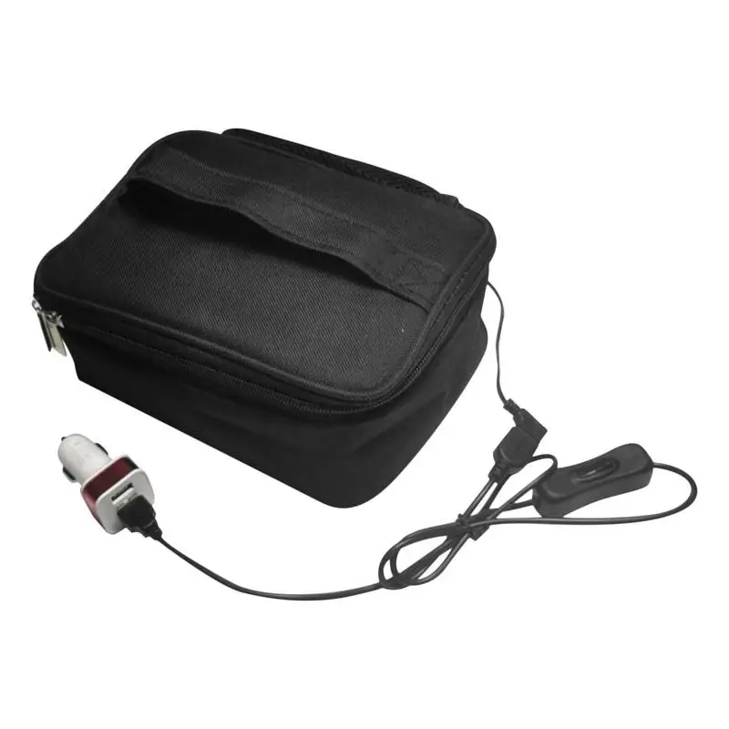 

USB Portable Food Warmer Heating Lunch Box USB Hot Lunch Container Various Foods Car Lunch Bag 2-in-1 Heated And Insulated Bag