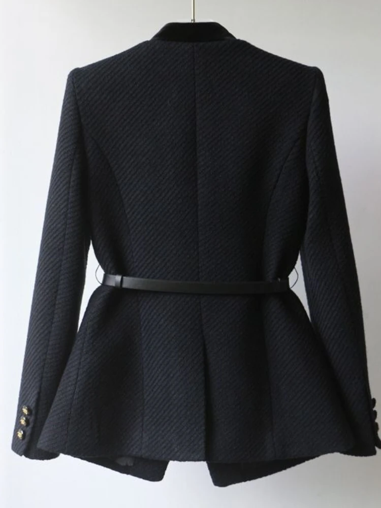 レディースブレザーコート 秋新作 長袖 カジュアル シングルブレスト エレガント オフィス ウエストマーク レディーススーツコート トップス 女性用アウター