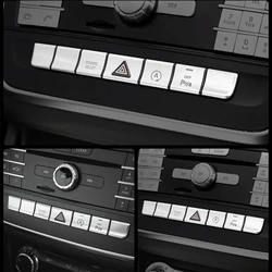 Pegatinas interiores de coche para Mercedes Benz GLA X156 CLA C117 A B Class W176 W246, CD Multimedia, botones, embellecedores,