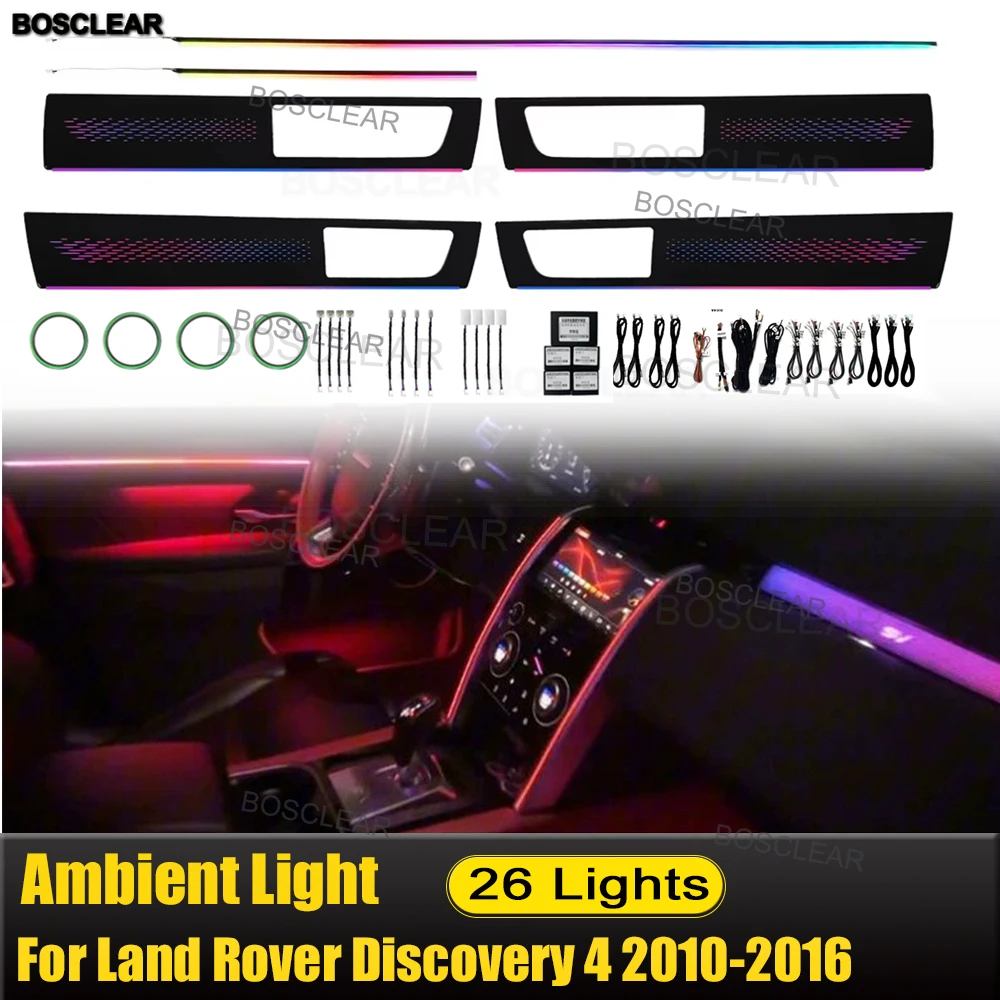 Ambient Lights For Land Rover Discovery 4/5 2010-2024 Interior Ambient Lamp Lighting Decorative Atmosphere 256 Color Auto parts