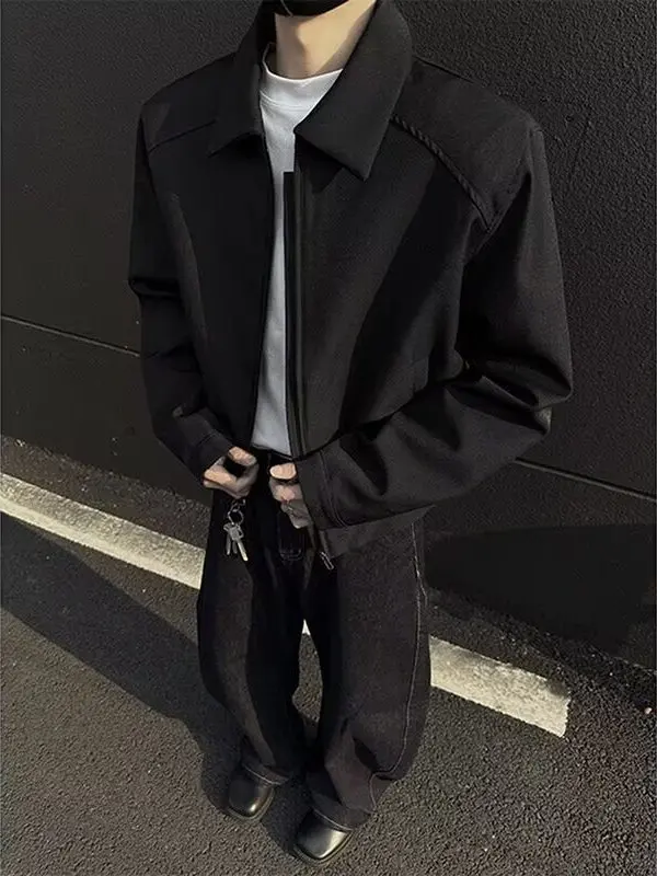 

Американский ретро High Street ort oulder Pad ape Отложным воротником Цвет Высококачественный дышащий Busin Повседневный открытый C...