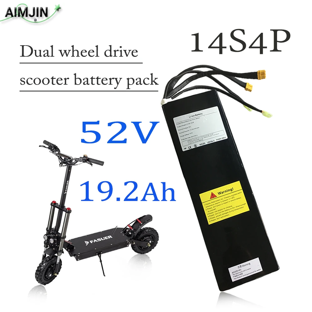 

52V 19.2Ah 21700 14S4P Rechargeable Lithium Battery Pack Suitable For Dual Drive Scooter Battery