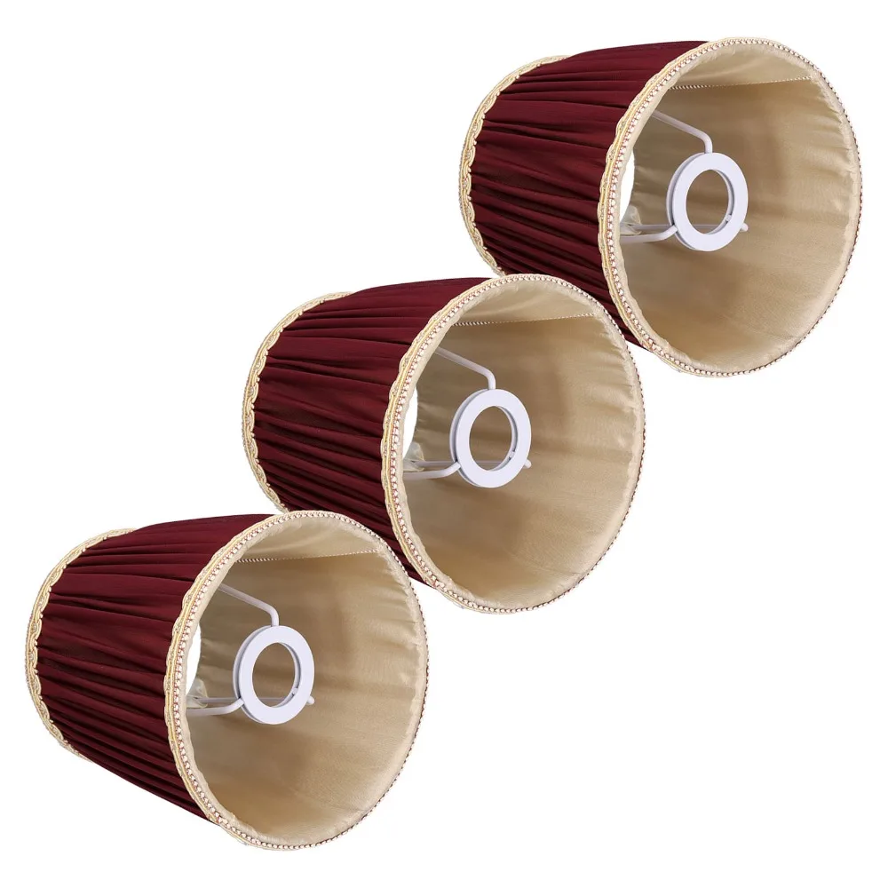 3PCS Modern Fabric Lampshade Clip On Design 5.5 inch Height Lamp Cover Small Lamp Shades Floor Lamp