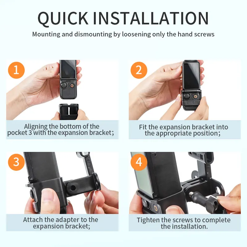 STARTRC Expansion Adapter for DJI Osmo Pocket 3 Accessories Backpack Clip Clamp Bicycle Holder Magnetic Chest Strap Tripod