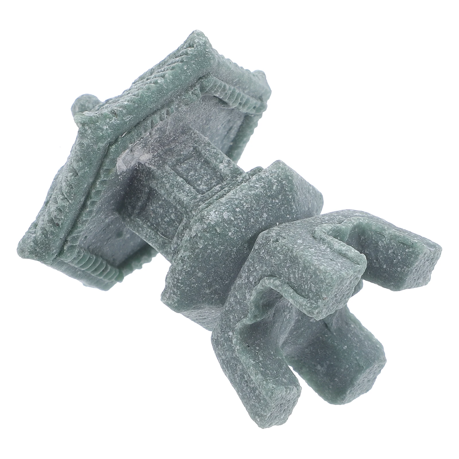 

1pc Mini Sandstone Pavilion Statue For Decor, Zen Garden Ornament, Aquarium Hiding Cave, Farmhouse