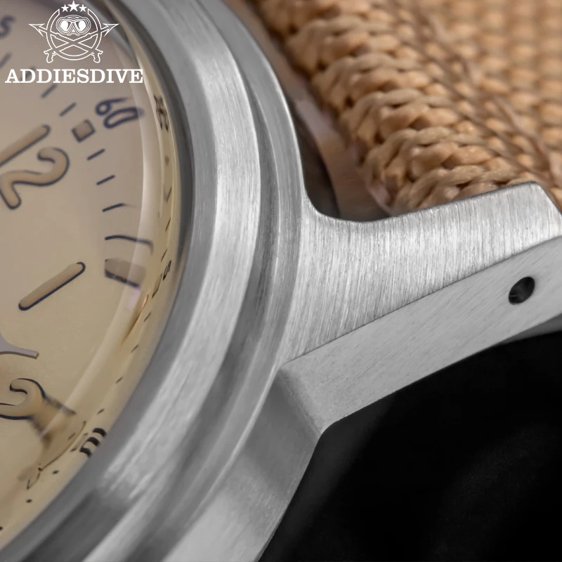 Addiesdive 36 مللي متر ساعة أوتوماتيكية NH35A ساعة ميكانيكية 20Bar C3 ريترو مضيئة K1 فقاعة مرآة زجاجية ساعة تناظرية للرجال AD2076