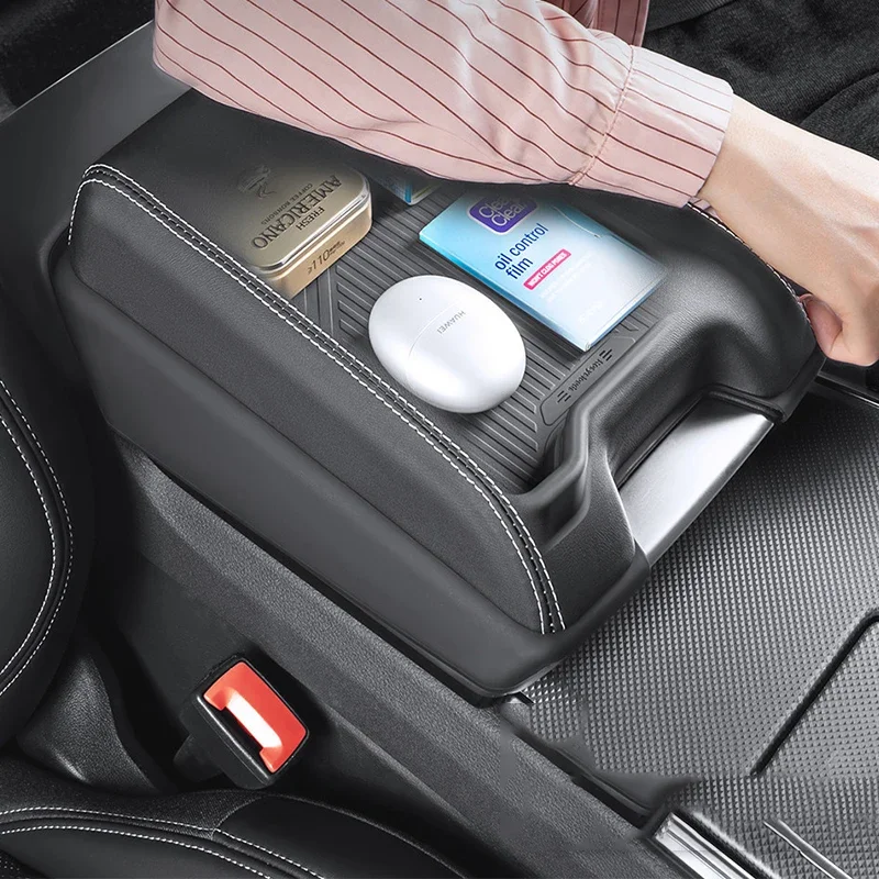 For Audi A6 A7 C8 2019 2020 2021 2022 2023 2024 Car center console armrest box cushion height storage box storage
