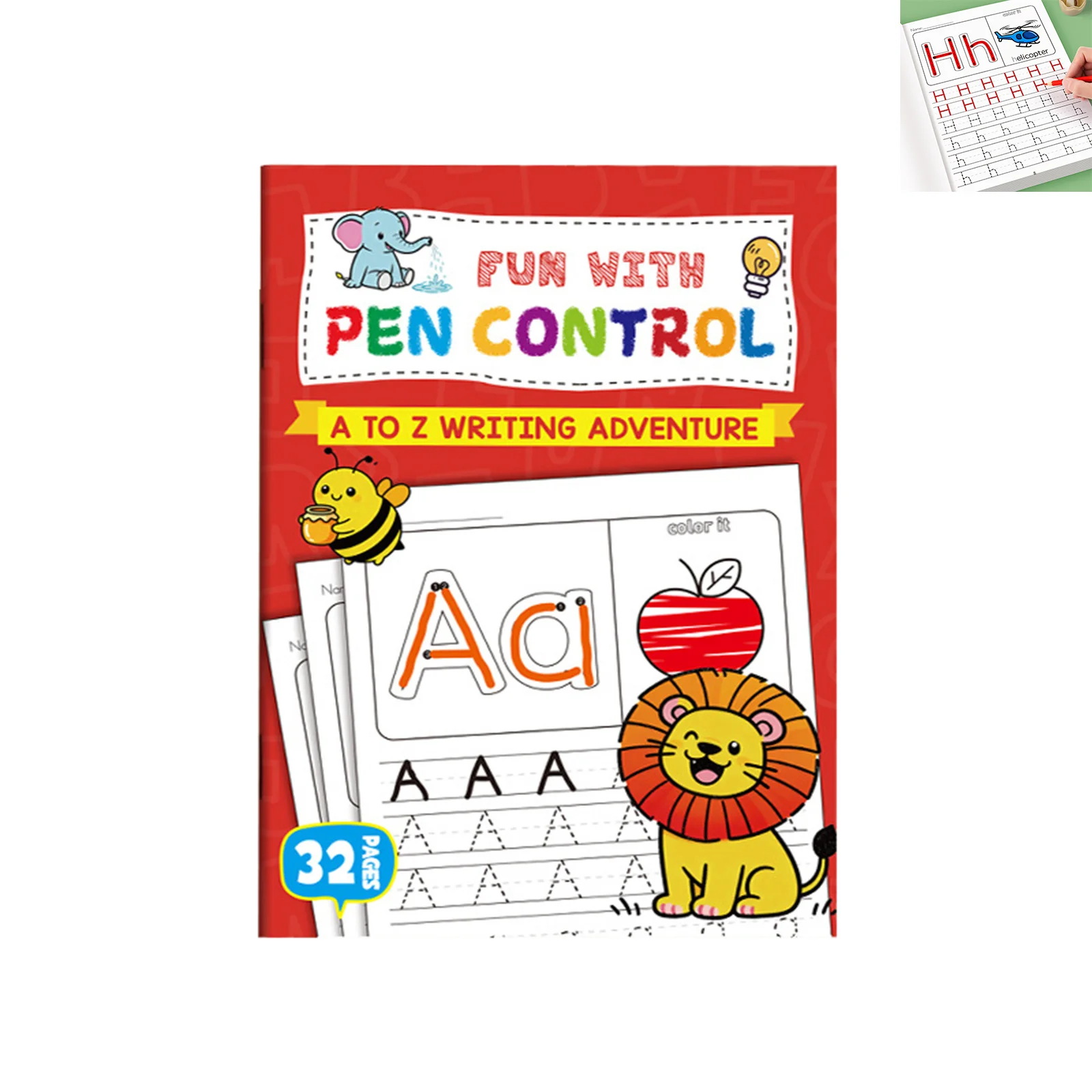 English Alphabet Tracing Books For Kids Uppercases And Lowercase Learning Practice Workbook With Doodle-Area