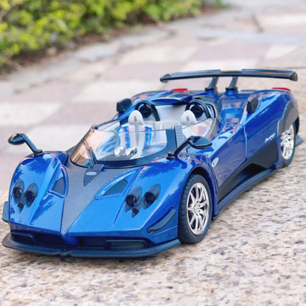 

1:24 Pagani Zonda, игрушечные модели автомобилей, литые под давлением сплава, спортивные автомобили Huayra, звуковой свет, двери, открытые откатные суперкар, игрушки, подарки для детей