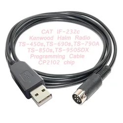 Kenwood IF-232 CAT Cable for TS-450S TS-690S TS-790A TS-850S TS-950S 950SDX Old CB Radio Remote Control Interface Cable PG Cable