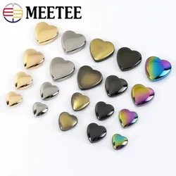 10/30/50Pcs 8/10/12/14mm Heart Rivet Screw for Bags Hardware Decorative Clasp Studs Button Nail Spikes Metal Buckles Snap Hook