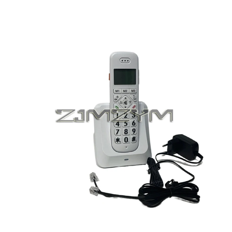 1Pcs Modern Cordless Phone Digital Telephone Handheld with Large Display CallerID Number Storage Low Radiation