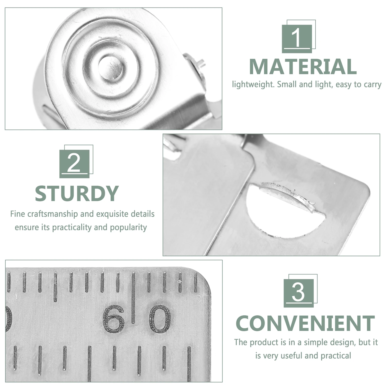 

Stainless Steel Tape Measuring Clip Precision Tool Marking Clamp Anti-Rust High-Strength Lightweight Smooth Surface Easy