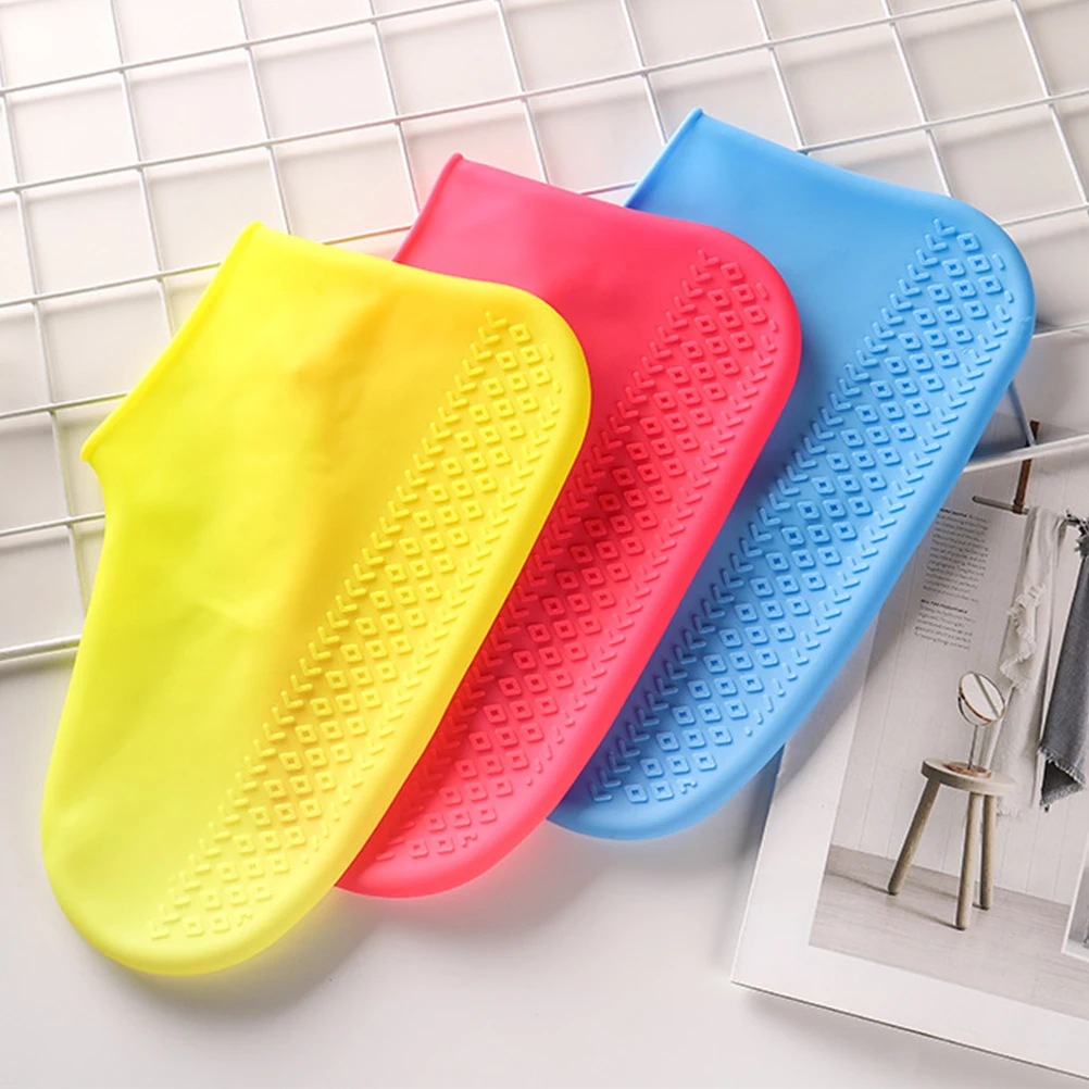 2 пары водонепроницаемых бахил, силиконовый чехол для обуви, противоскользящие бахилы, защита для ботинок для путешествий, кемпинга, пляжа, снега, дождя