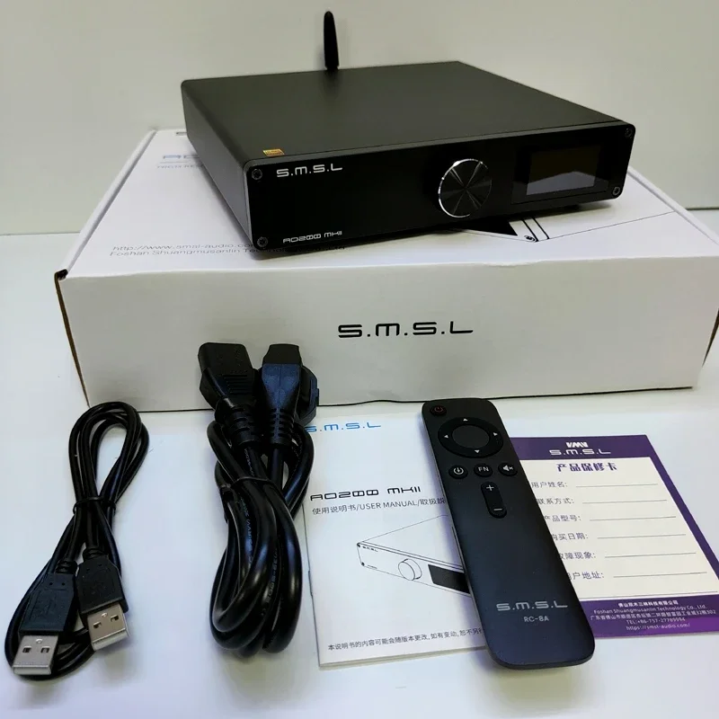 SMSL AO200 MKII HIFI Digital Power Amplifier MA5332MS AMP 5.0 XLR RCA USB Input With Remote Control For PC DAC TV DAP