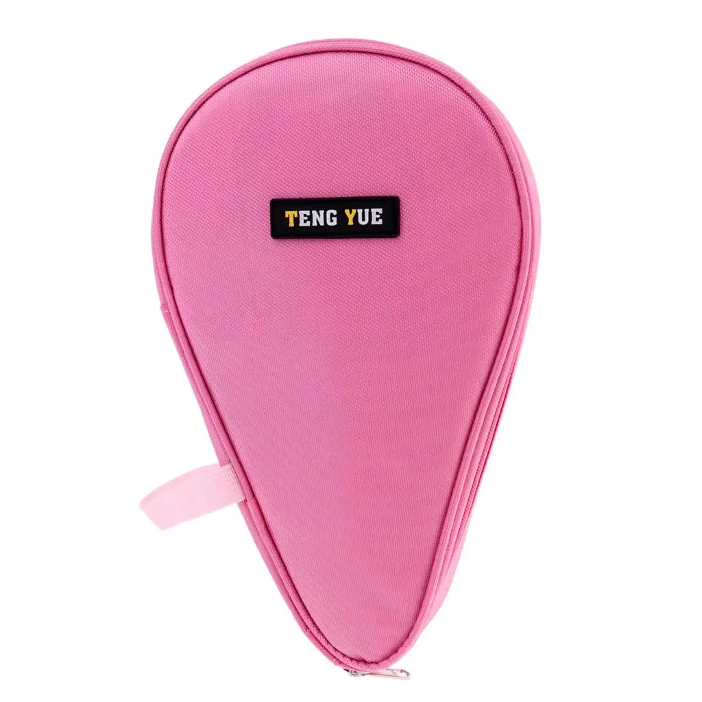 Paddle Racket Case Tennis Racket Pouch with Ball Pocket for Holds 2 Paddle Table Tennis Accessories , Pink