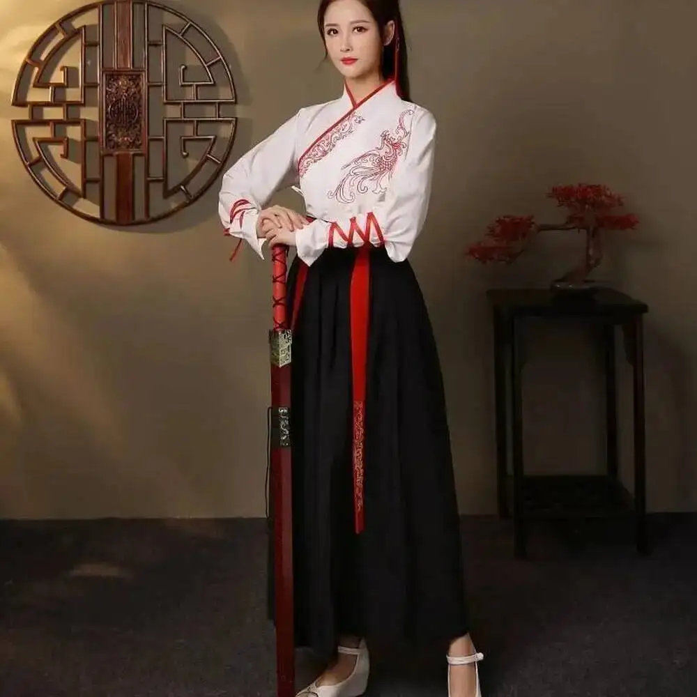 Costume de couple de style martial Wuxia Hanfu pour adultes unisexe, vêtements traditionnels chinois pour femmes, costume à col croisé, costume de cosplay antique pour hommes