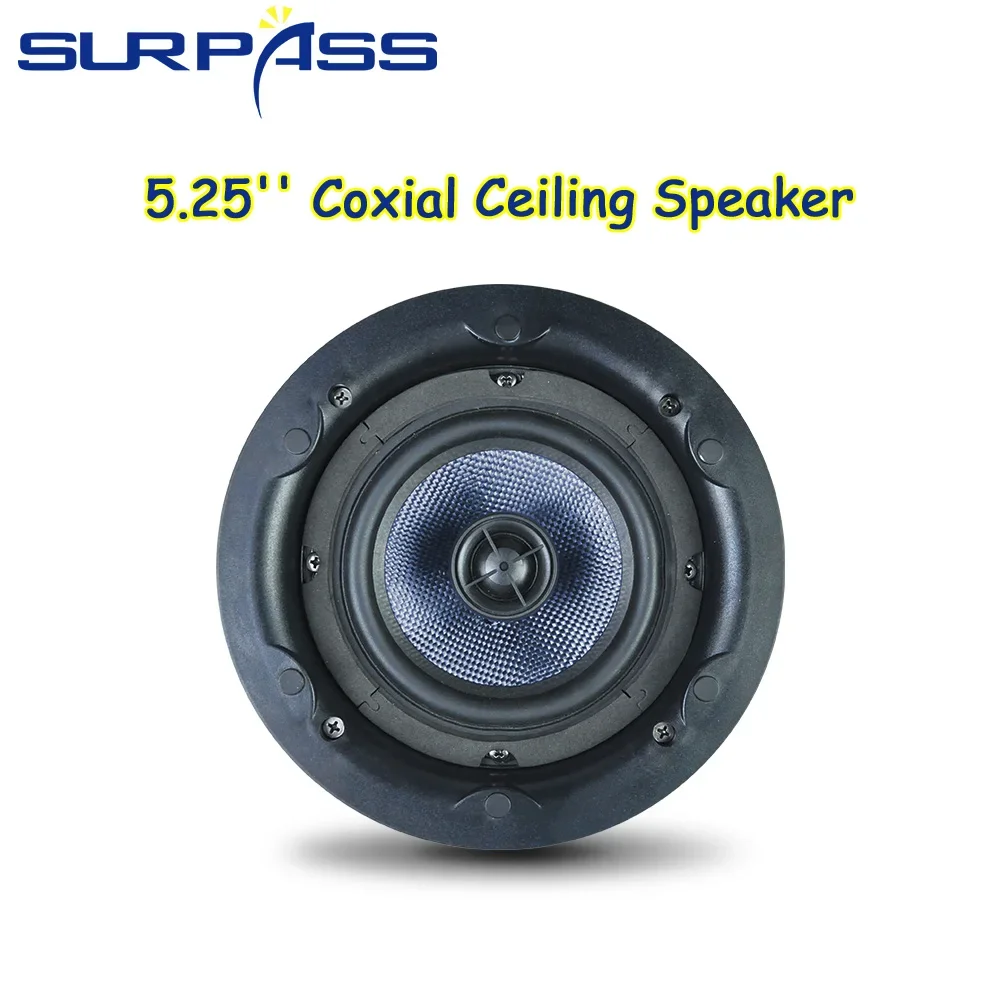 Home Theater Sound System 5.25\'\' 25W Ceiling Speakers Strong Bass Coaxial In Wall Speakers Stereo Music Loudspeaker Restaurant