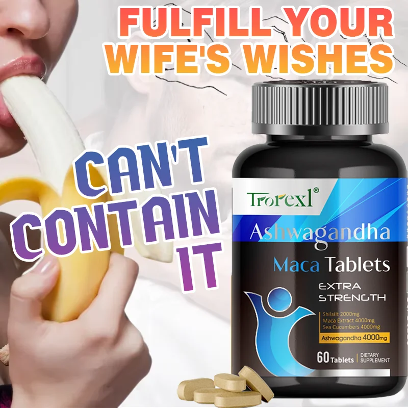 Organic Ashwagandha & Maca Pills Supports Reproductive Health Natural Energizer