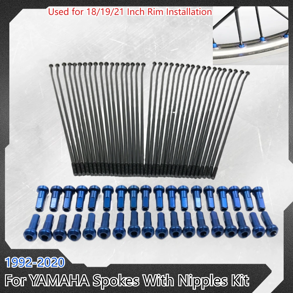

36 шт./лот, комплект сосков для спиц колес мотоцикла, 18 19 21 дюймов, передний и задний обод, антикоррозийный провод для YAMAHA YZ YZF WR WRF 250 450 2020