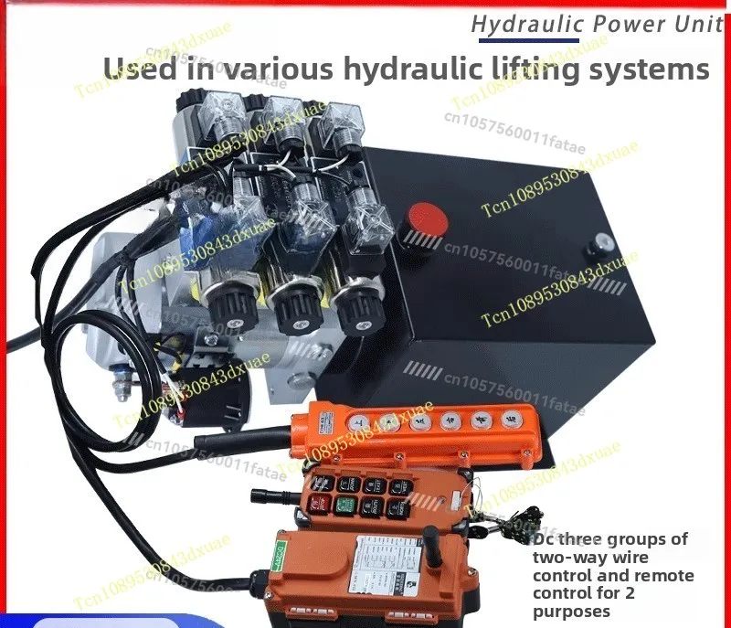 Vehicle-mounted Hydraulic Multi-group Two-way Oil Pump System Power Unit 12V/24V Lifting Assembly Pump Station