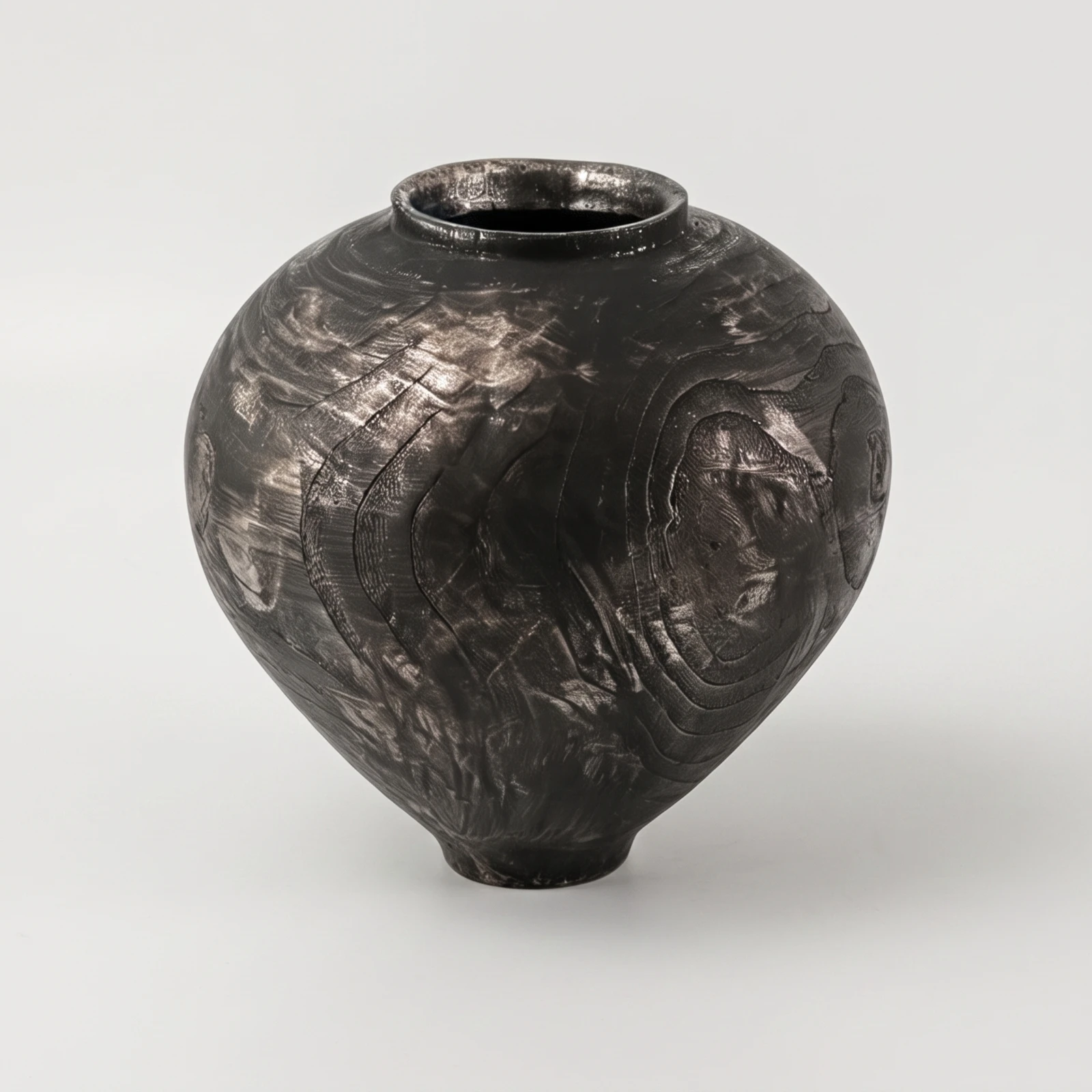 Vase with Narrow Mouth Sculptural Accent Vase Vessel Rustic Decorative for Home Decorators, Living Room, Tabletop