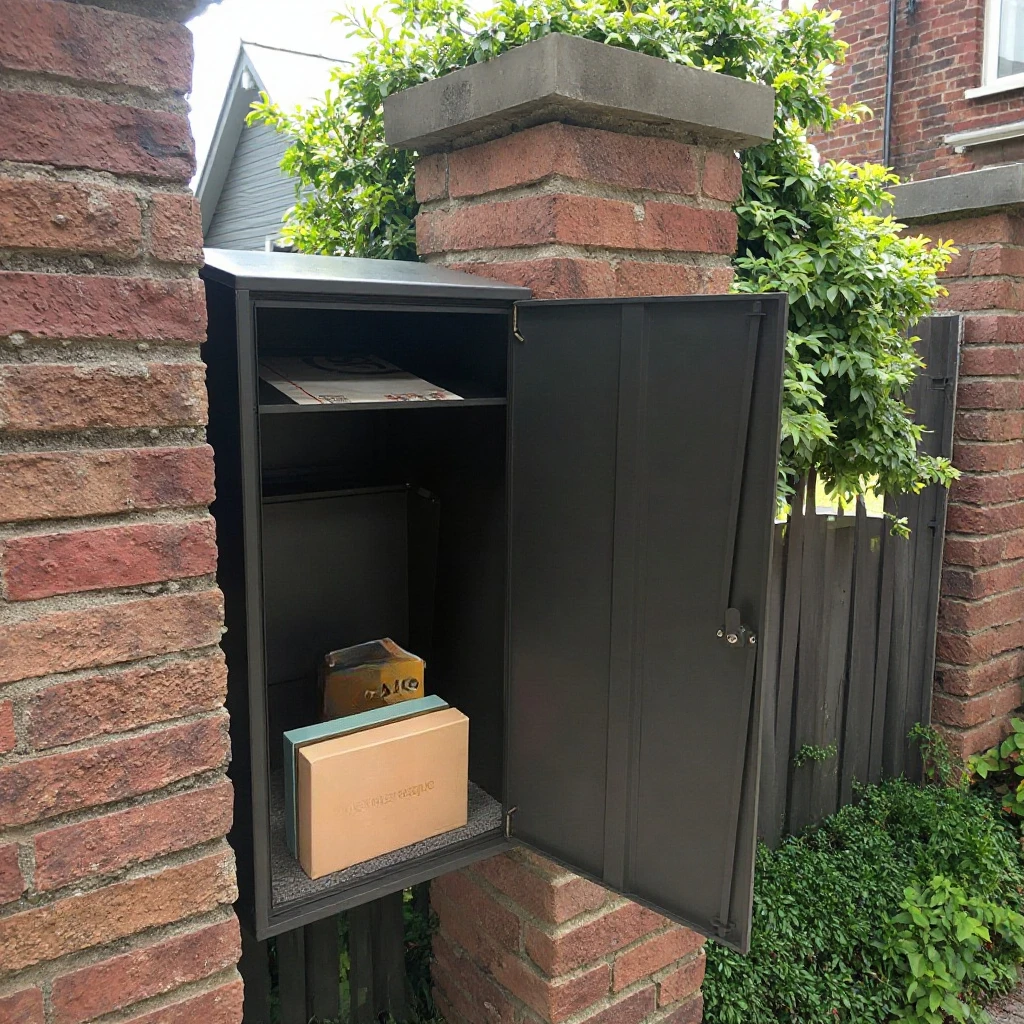 Outdoor rust-proof fence mailbox mailbox wall-mounted parcel delivery box for gates and fences