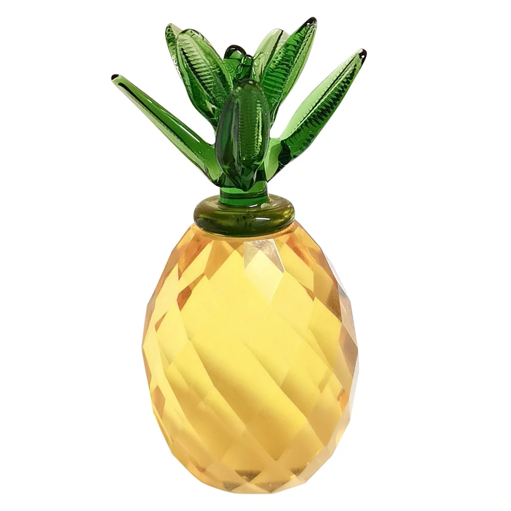 

Crystal Pineapple Statue Decorative Home Office Tabletop Centerpiece Desktop Pineapple Ornament Desktop Decor Office Decor
