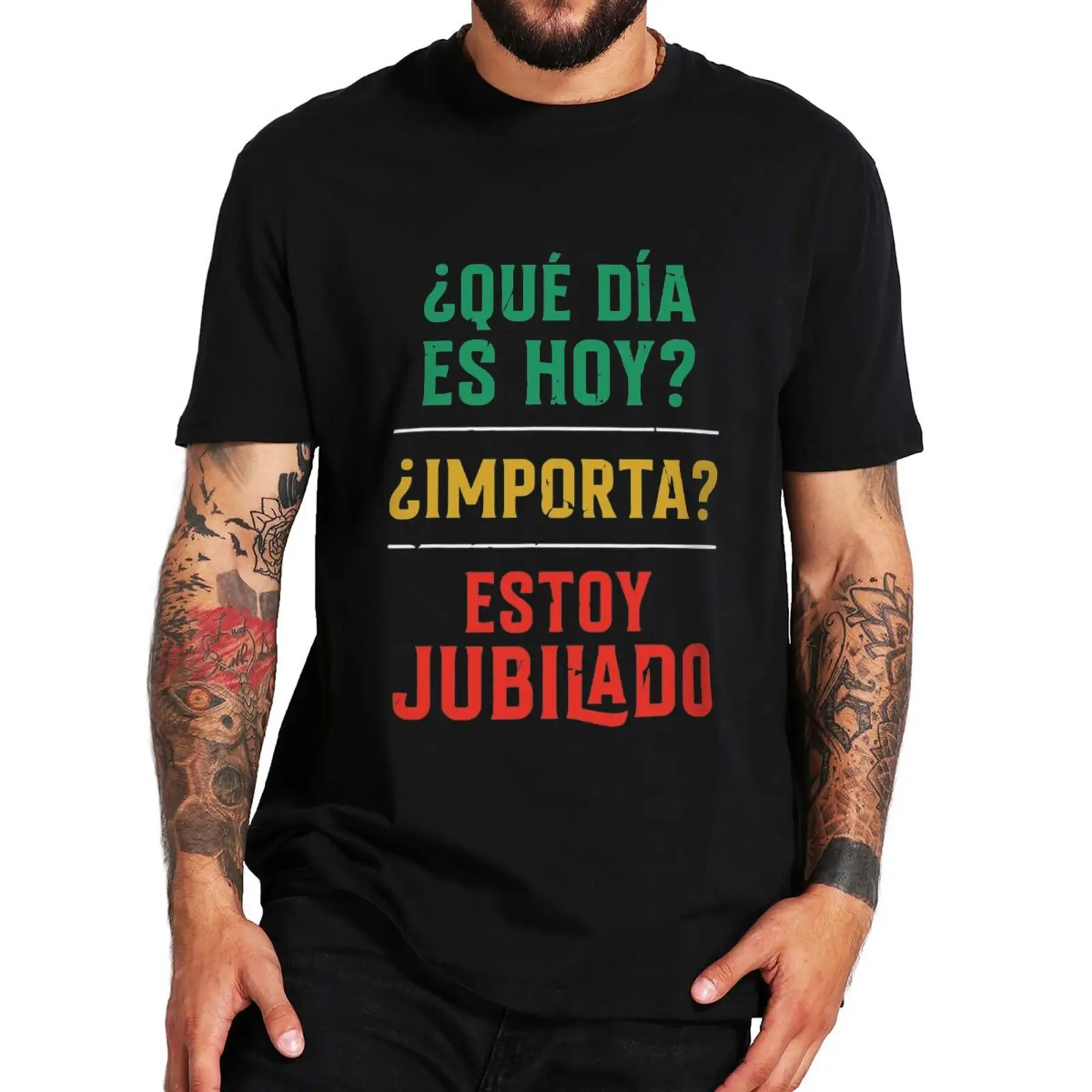 I Retired T-shirt Vintage Funny Spanish Text Retirement Dad Grandpa Gift Tee Tops Casual Cotton Soft T Shirts EU Size