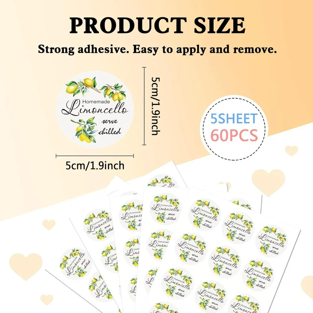 Thank You Sticker Labels Limoncello Circle Stickers 60 Pcs Circle Stickers 2