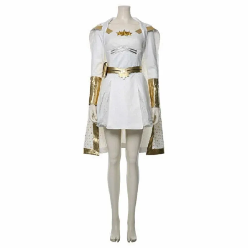 Hot Anime Role Play Boy Annie January Starlight Costume White Dress Uniform Set Adult Halloween Costume