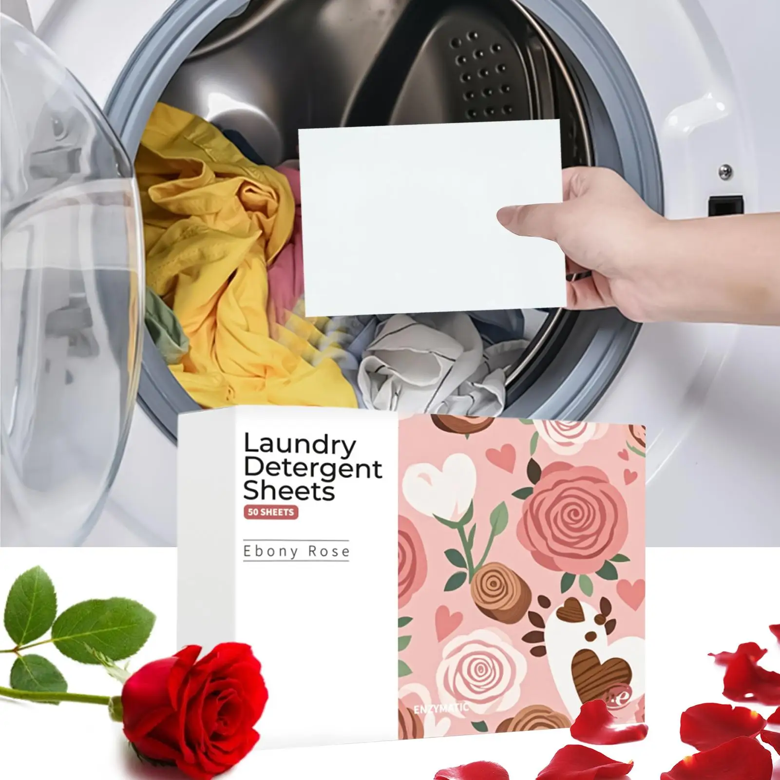 Detergent Sheets 50 Count Water Soluble Stain Removers Clothes Detergent Sheets For Fresh Linen Sensitive Skin Travel College