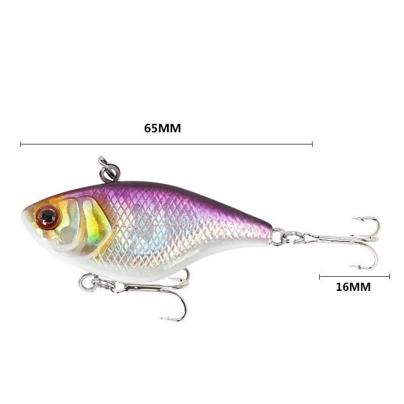 1PCS Hard VIB Lures Fishing Bait Treble Hooks Sinking Crankbait Wobber Fishing Tackle 4.6g 4cm