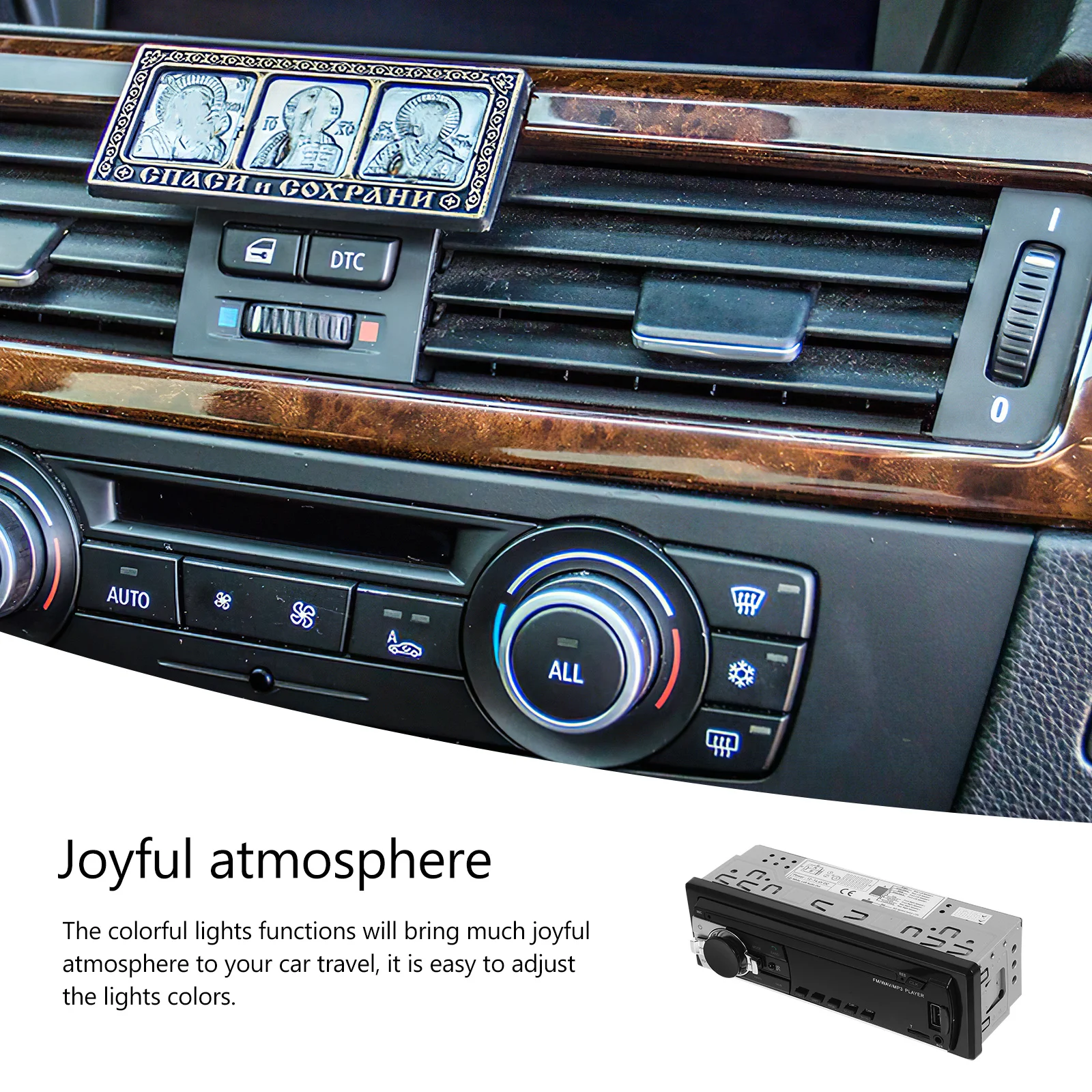 1 Set سيارة Mp3 راديو USB Aux المدخلات حر اليدين الاتصال مسجل الموسيقى اتصال Bt المزدوج #3