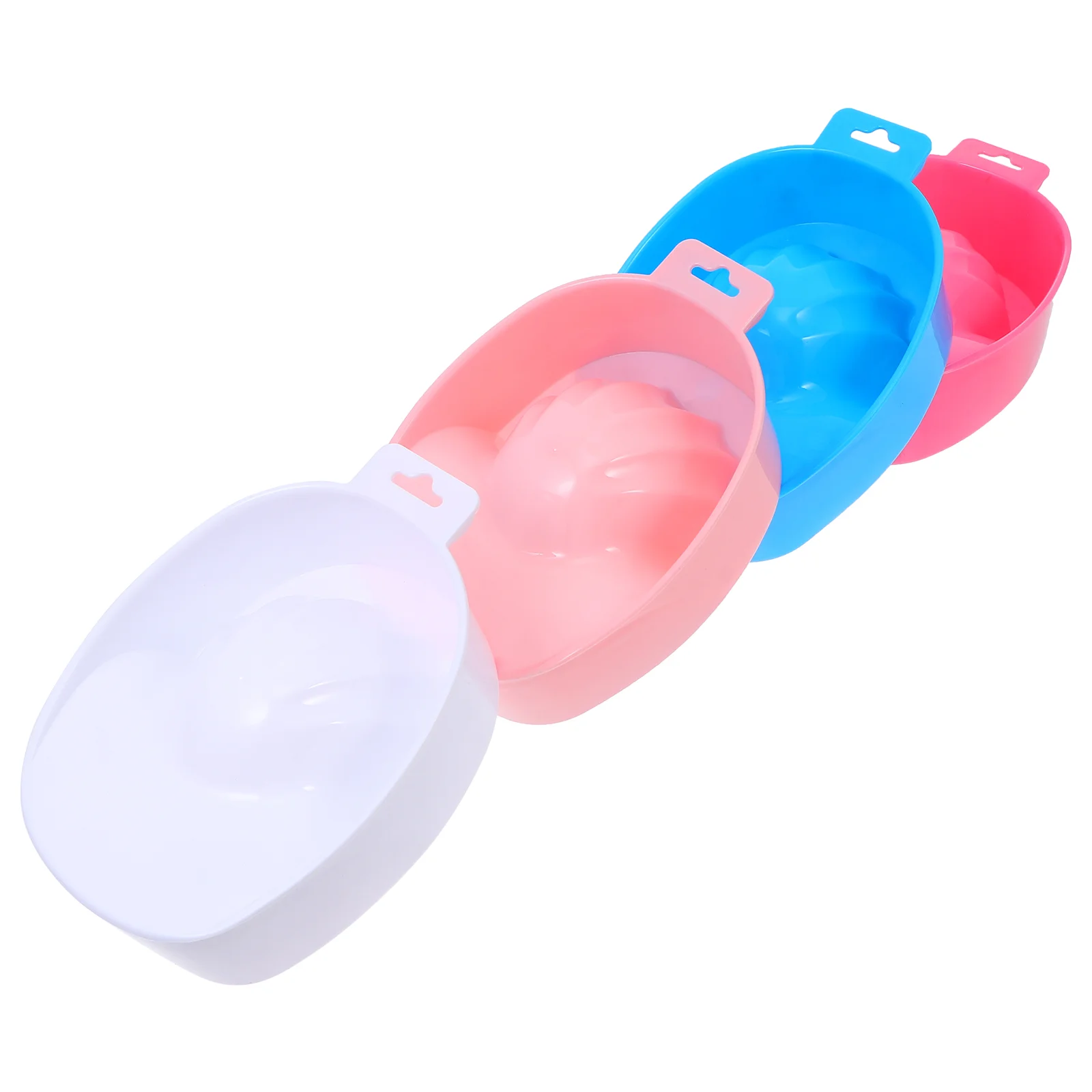 

4 Pcs Manicure Hand Soak Bowl Nail Tray Color Removing Tool Oil Supplies Tips Pigment Spa Travel Gel